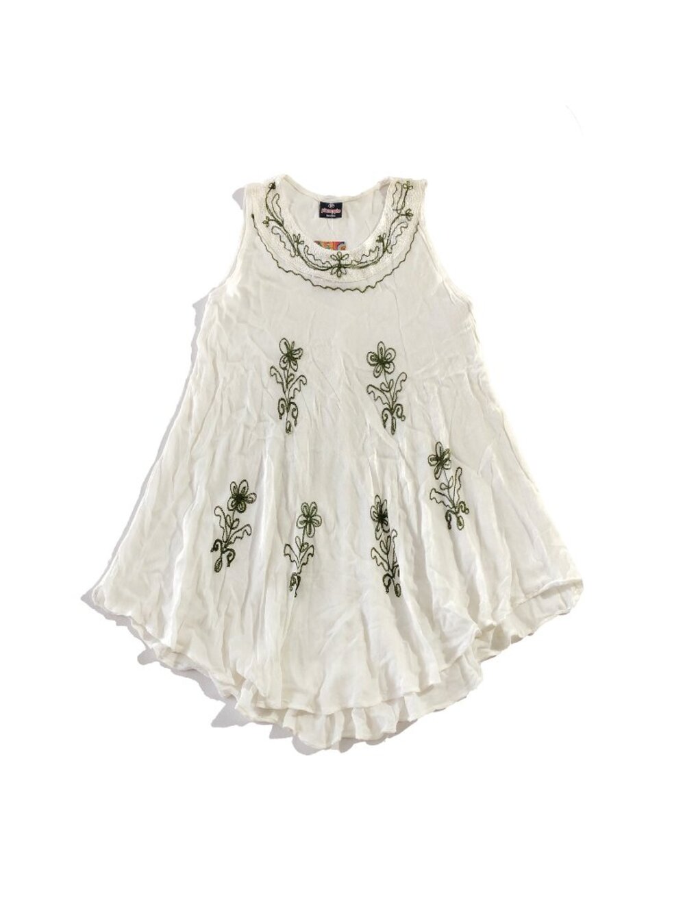 NWT Pineapple Tunic Women White/Ivory Embroidered Tank Top (size see pictures)